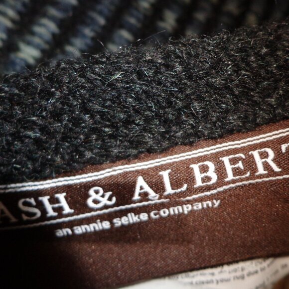 NWT Dash & Albert Malta Navy Woven Wool Rug (Annie Selke Company) Handmade - Picture 11 of 16